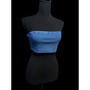 SUSANA MONACO Denim mico tube Strapless Bandeau Top COUNTRY CONCERT SUMMER